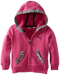Puma - Kids Girls 2-6X ToddlerPrinted Trim Long Sleeve Hoodie, Raspberry Rose, 2T Puma - Kids Girls 2-6X ToddlerPrinted Trim Long Sleeve Hoodie, Raspberry Rose, 2T