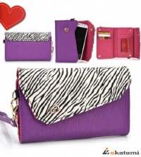 ZEBRA & PURPLE | LG Jil Sander Mobile Universal Phone Case with Card & Cash Holder - Women's Wallet Wrist-let & Shoulder Chain. Bonus Ekatomi Screen Cleaner ZEBRA & PURPLE | LG Jil Sander Mobile Universal Phone Case with Card & Cash Holder - Women's Wallet Wrist-let & Shoulder Chain. Bonus Ekatomi Screen Cleaner