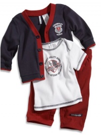 GUESS Kids Boys Newborn Three-Piece Cardigan, Tee and Pa, NAVY (0/3M) GUESS Kids Boys Newborn Three-Piece Cardigan, Tee and Pa, NAVY (0/3M)