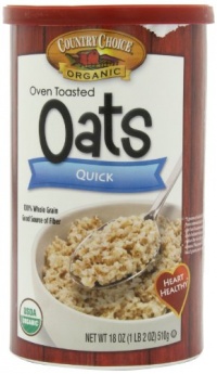 Country Choice Organic Oven Toasted Quick Oats, 18-Ounce Canisters (Pack of 6) Country Choice Organic Oven Toasted Quick Oats, 18-Ounce Canisters (Pack of 6)