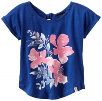 Lucky Brand Girls 2-6X Toddler Tropical Flower Tee, Blue, 4T Lucky Brand Girls 2-6X Toddler Tropical Flower Tee, Blue, 4T