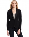 AK Anne Klein Women's Tuxedo Blazer, Black, 12