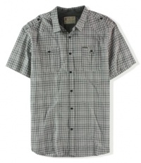 Marc Ecko Mens Cut Sew Plaid Button Up Marc Ecko Mens Cut Sew Plaid Button Up