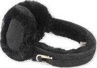 UGG Australia Women's Double U Logo Shearling Earmuff,Black UGG Australia Women's Double U Logo Shearling Earmuff,Black