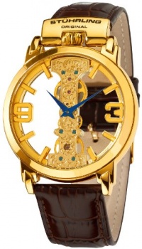 Stuhrling Original Men's 165E.3335K31 Classic Winchester Spire Mechanical Skeleton Gold Tone Watch Stuhrling Original Men's 165E.3335K31 Classic Winchester Spire Mechanical Skeleton Gold Tone Watch