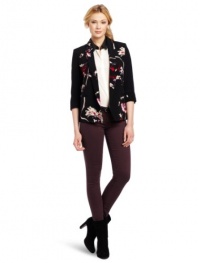 French Connection Women's Fast Anya Flower Jacket, Black, 8 French Connection Women's Fast Anya Flower Jacket, Black, 8