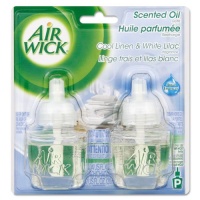 Air Wick Scented Oil Air Freshener, Cool Linen and White Lilac, 2 Refills, 0.67 Ounce