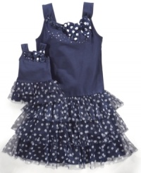 Best twirlfriends. Dainty mesh ruffles on this tutu dress and matching doll outfit from Sweet Heart Rose will have her dancing up a storm. Best twirlfriends. Dainty mesh ruffles on this tutu dress and matching doll outfit from Sweet Heart Rose will have her dancing up a storm.