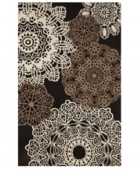 A kaleidoscope of hues in a transitional graphic design, the Promenade Crochet area rug works well in a variety of decors from global-inspired to mid-century modern. Hand-tufted, ultra-durable and so easy to clean, it is UV light stabilized to resist fading, whether used indoors or out. A kaleidoscope of hues in a transitional graphic design, the Promenade Crochet area rug works well in a variety of decors from global-inspired to mid-century modern. Hand-tufted, ultra-durable and so easy to clean, it is UV light stabilized to resist fading, whether used indoors or out.