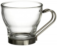 Bormioli Rocco Verdi Espresso Cup With Stainless Steel Handle, Set of 4, Gift Boxed Bormioli Rocco Verdi Espresso Cup With Stainless Steel Handle, Set of 4, Gift Boxed