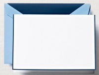 Crane Navy Hand Bordered Notes 10 Pack Crane Navy Hand Bordered Notes 10 Pack