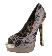 Betsey Johnson Samnta Fabric Lace Peep Toe Womens Shoes