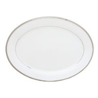 Lenox Solitaire Oval Platter, 16-Inch, White Lenox Solitaire Oval Platter, 16-Inch, White