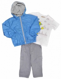 Kids Headquarters Baby-Boys Infant Hoody With White Jacket And Cargo Pant Kids Headquarters Baby-Boys Infant Hoody With White Jacket And Cargo Pant