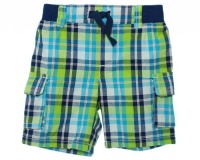First Impressions Plaid Elastic Waist Cargo Shorts Medieval Blue 3-6 Months First Impressions Plaid Elastic Waist Cargo Shorts Medieval Blue 3-6 Months