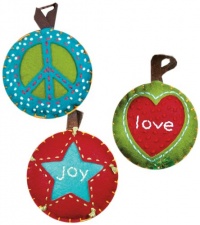 Dimensions Needlecrafts Felt Applique, Peace, Love, Joy Ornament Dimensions Needlecrafts Felt Applique, Peace, Love, Joy Ornament