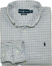 Polo Ralph Lauren Classic-Fit Tattersall Oxford, Blue/White, X-Large Polo Ralph Lauren Classic-Fit Tattersall Oxford, Blue/White, X-Large