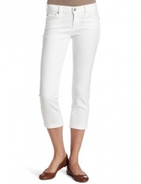 7 For All Mankind Women's Skinny Crop And Roll Jean in Clean White 7 For All Mankind Women's Skinny Crop And Roll Jean in Clean White