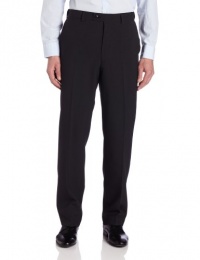 Louis Raphael Men's Textured Flex Check Flat Front Dress Pant with Comfort Waist