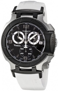 Tissot Men's T0484172705705 T-Race Black Chronograph Dial White Rubber Strap Watch Tissot Men's T0484172705705 T-Race Black Chronograph Dial White Rubber Strap Watch