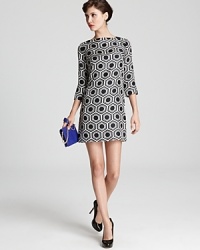 Go for the lovely and ladylike look in this Milly dress. The contrast tile print makes it unmistakably Milly. Pair it with colorful accessories for a little boost! Go for the lovely and ladylike look in this Milly dress. The contrast tile print makes it unmistakably Milly. Pair it with colorful accessories for a little boost!