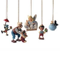 Jiminy Crickets, it's Christmas! Your favorite friends point to the magic of the season, as the bright colors, familiar faces and impeccable detailing point to the story of the little puppet who found real life. Jiminy Crickets, it's Christmas! Your favorite friends point to the magic of the season, as the bright colors, familiar faces and impeccable detailing point to the story of the little puppet who found real life.