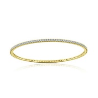 Sterling Silver Simulated Diamond Bangle-2.25ct Sterling Silver Simulated Diamond Bangle-2.25ct