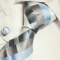 Brown Silk Ties For Men Sky Blue Theme Gift Idea Italian Style Silk Tie Cufflinks Set A2022 Brown Silk Ties For Men Sky Blue Theme Gift Idea Italian Style Silk Tie Cufflinks Set A2022