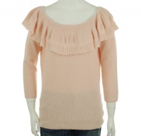 Lauren Ralph Lauren Ruffle Collar Sweater Champagne Pink Medium Lauren Ralph Lauren Ruffle Collar Sweater Champagne Pink Medium