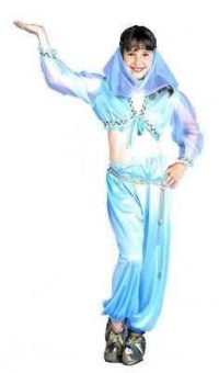 CHILD X-Small 4-6X - Jade Sequined Genie Costume (Shoes not included - pictured in Aqua) CHILD X-Small 4-6X - Jade Sequined Genie Costume (Shoes not included - pictured in Aqua)