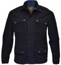 Lucky Brand Jeans Men's Corduroy Zip and Button Up Jacket-Navy Lucky Brand Jeans Men's Corduroy Zip and Button Up Jacket-Navy