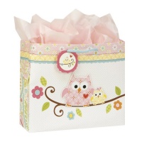 CR Gibson Large Gift Bag, Happi Baby Girl CR Gibson Large Gift Bag, Happi Baby Girl