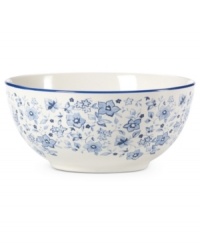 A classic beauty, the Blue Meadow vegetable bowl features delicate blooms rooted in fuss-free Pfaltzgraff stoneware. Crisp blue highlights in pure white refresh country settings with effortless elegance. A classic beauty, the Blue Meadow vegetable bowl features delicate blooms rooted in fuss-free Pfaltzgraff stoneware. Crisp blue highlights in pure white refresh country settings with effortless elegance.