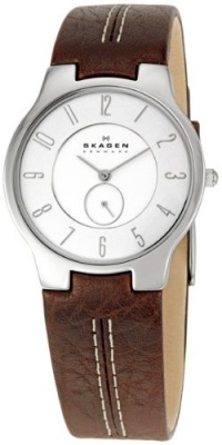 Skagen Men's 433LSL1 Slim Brown Leather Watch