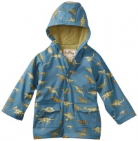 Hatley Boys 2-7 Children Blue Dino Rain Coat, Newport Blue, 7