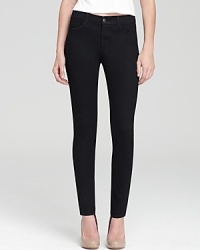 A minimalist design brings sleek sophistication to these inky-hued J Brand skinny pants. A minimalist design brings sleek sophistication to these inky-hued J Brand skinny pants.