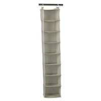Household Essentials 8-Shelf Hanging Closet Organizer, Recycled Cotton Blend Material, Celery Green Household Essentials 8-Shelf Hanging Closet Organizer, Recycled Cotton Blend Material, Celery Green
