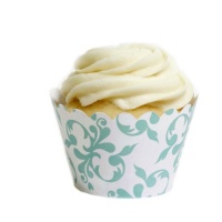 Dress My Cupcake Tiffany Blue Filigree Cupcake Wrappers, Set of 12 Dress My Cupcake Tiffany Blue Filigree Cupcake Wrappers, Set of 12