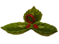 Martha Stewart Holiday Garden Collection 3 Section Holly & Leaf Server Martha Stewart Holiday Garden Collection 3 Section Holly & Leaf Server