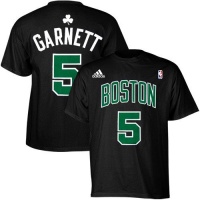 NBA adidas Boston Celtics #5 Kevin Garnett Black Net Player T-shirt NBA adidas Boston Celtics #5 Kevin Garnett Black Net Player T-shirt