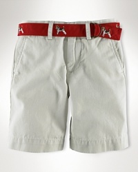 Handsome short in substantial cotton twill. Handsome short in substantial cotton twill.