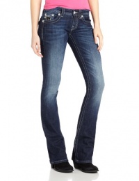 Miss Me Juniors Mesh Insert Bootcut Jean Miss Me Juniors Mesh Insert Bootcut Jean