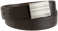 Tumi Mens Dress Reversible Belt With Laser Etched Stripe Gunmetal Buckle Tumi Mens Dress Reversible Belt With Laser Etched Stripe Gunmetal Buckle