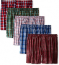 Hanes Men's Classics 5 Pack Tartan Boxer Hanes Men's Classics 5 Pack Tartan Boxer