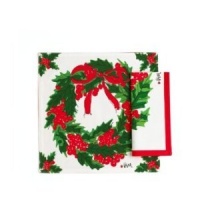 Vera Table Linens, Set of 4 Wreath Napkins Vera Table Linens, Set of 4 Wreath Napkins