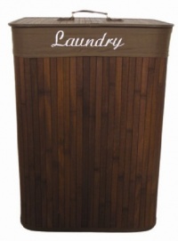 Home Basics Bamboo Hamper, Rectangle, Brown Home Basics Bamboo Hamper, Rectangle, Brown