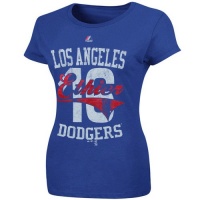 MLB Majestic Andre Ethier L.A. Dodgers #16 Womens Ladies Man Player T-Shirt - Royal Blue MLB Majestic Andre Ethier L.A. Dodgers #16 Womens Ladies Man Player T-Shirt - Royal Blue