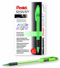 Pentel R.S.V.P. Razzle-Dazzle Ballpoint Pen, Medium Line, Green Barrel, Black Ink, Box of 12 (BK91RDD-A) Pentel R.S.V.P. Razzle-Dazzle Ballpoint Pen, Medium Line, Green Barrel, Black Ink, Box of 12 (BK91RDD-A)
