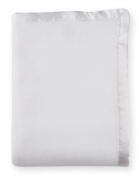 American Baby Company Nordic Fleece Crib Blanket Full size with Satin Trim, White American Baby Company Nordic Fleece Crib Blanket Full size with Satin Trim, White