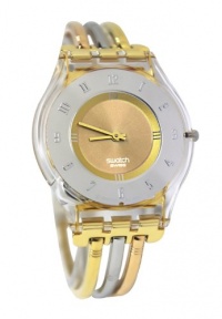 Swatch SFK240A tri gold large multicolor dial stainless steel bracelet women watch NEW Swatch SFK240A tri gold large multicolor dial stainless steel bracelet women watch NEW
